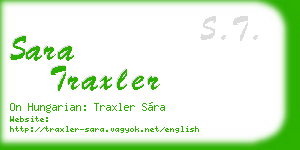sara traxler business card